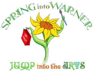Sunflower logo for Spring into Warner event