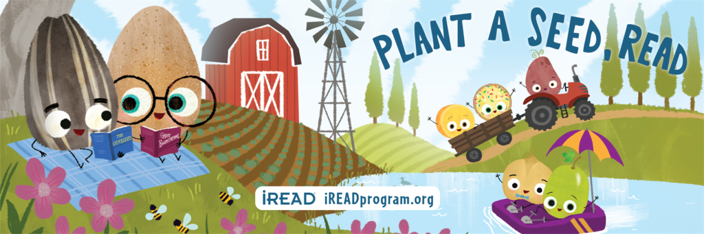 Banner for summer program Plant a Seed, Read.