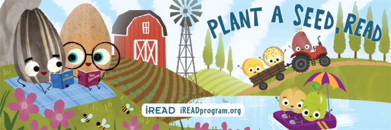 Banner for summer program Plant a Seed, Read.